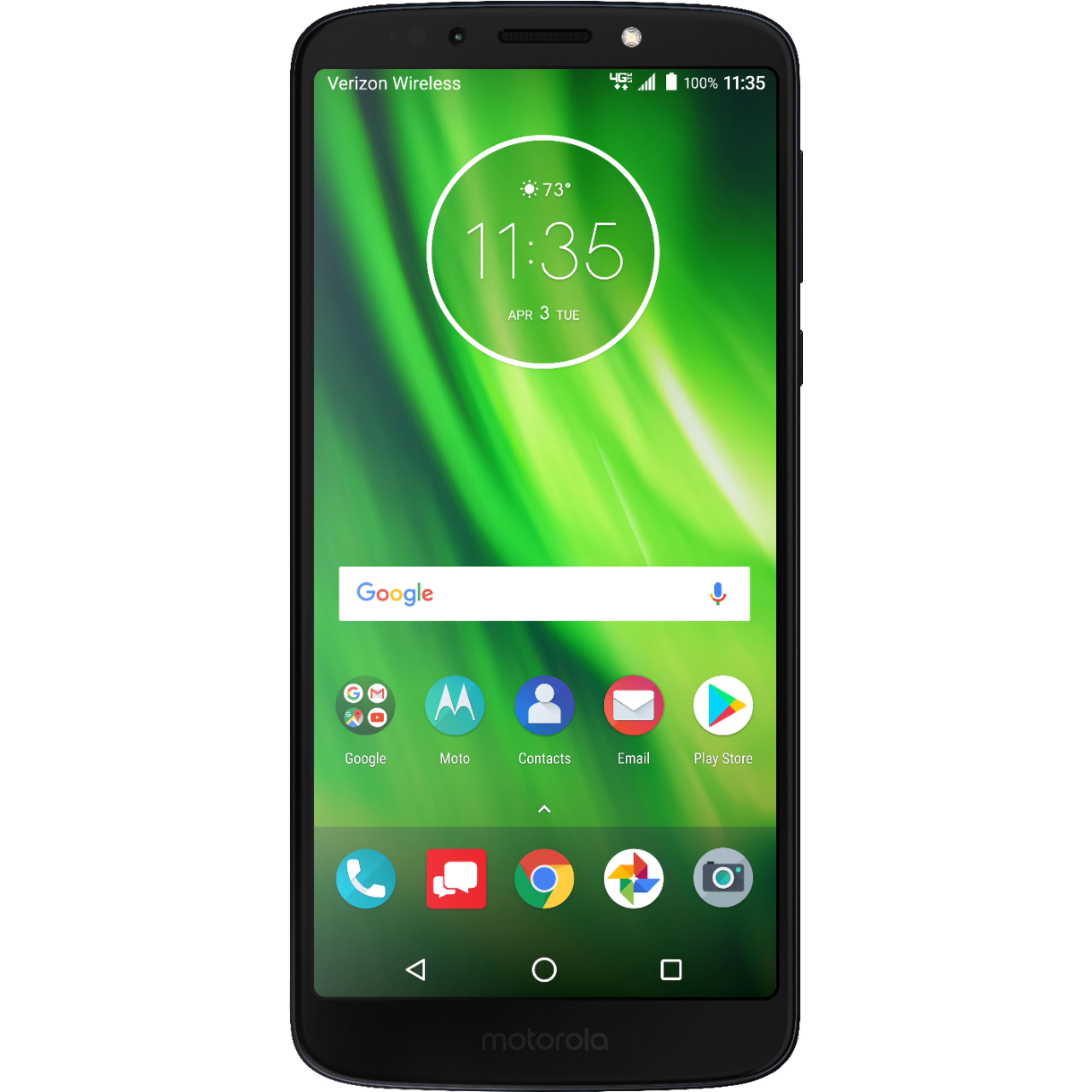 Refurbished Motorola Moto G6 8GB - Black - Verizon | Back  