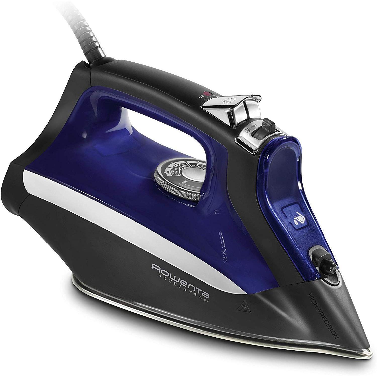 Refurbished Rowenta DW2160 Acces Steam Iron Auto Shutoff, 1700Watts, Blue (New Open Box