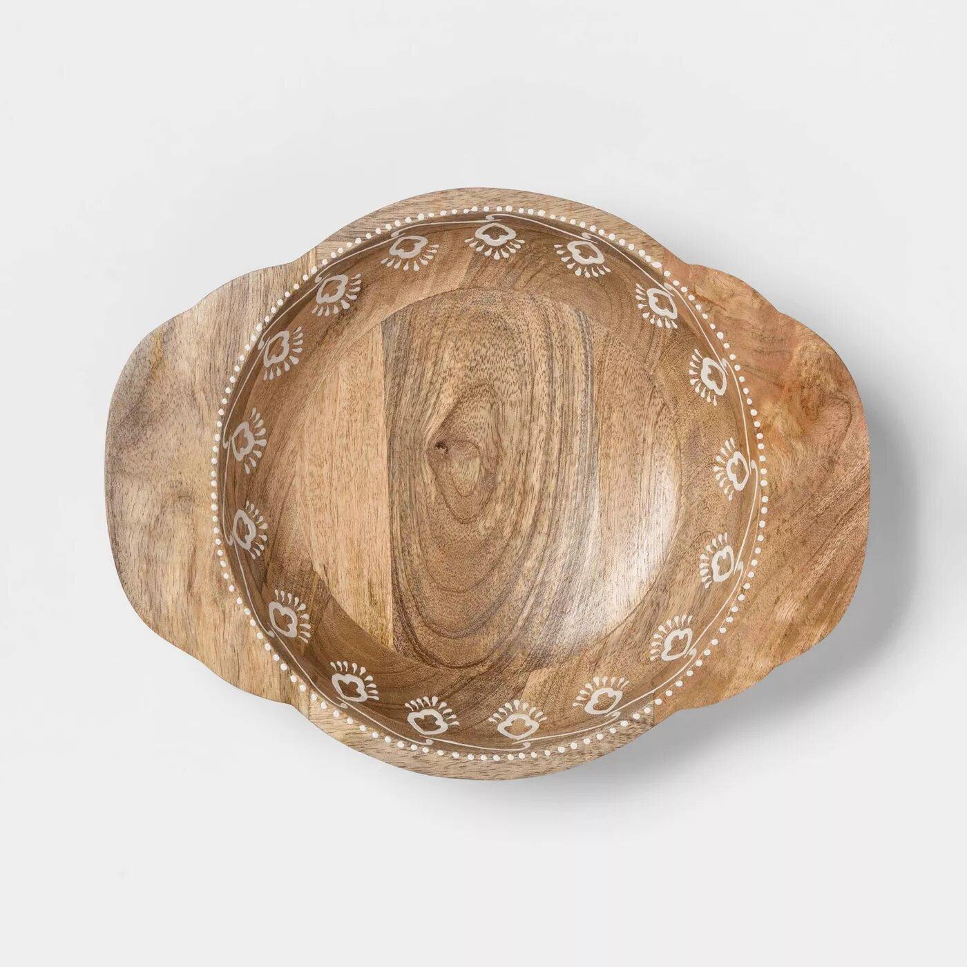 Refurbished Cravings by Chrissy Teigen Mango Wood Serving Bowl, Made of