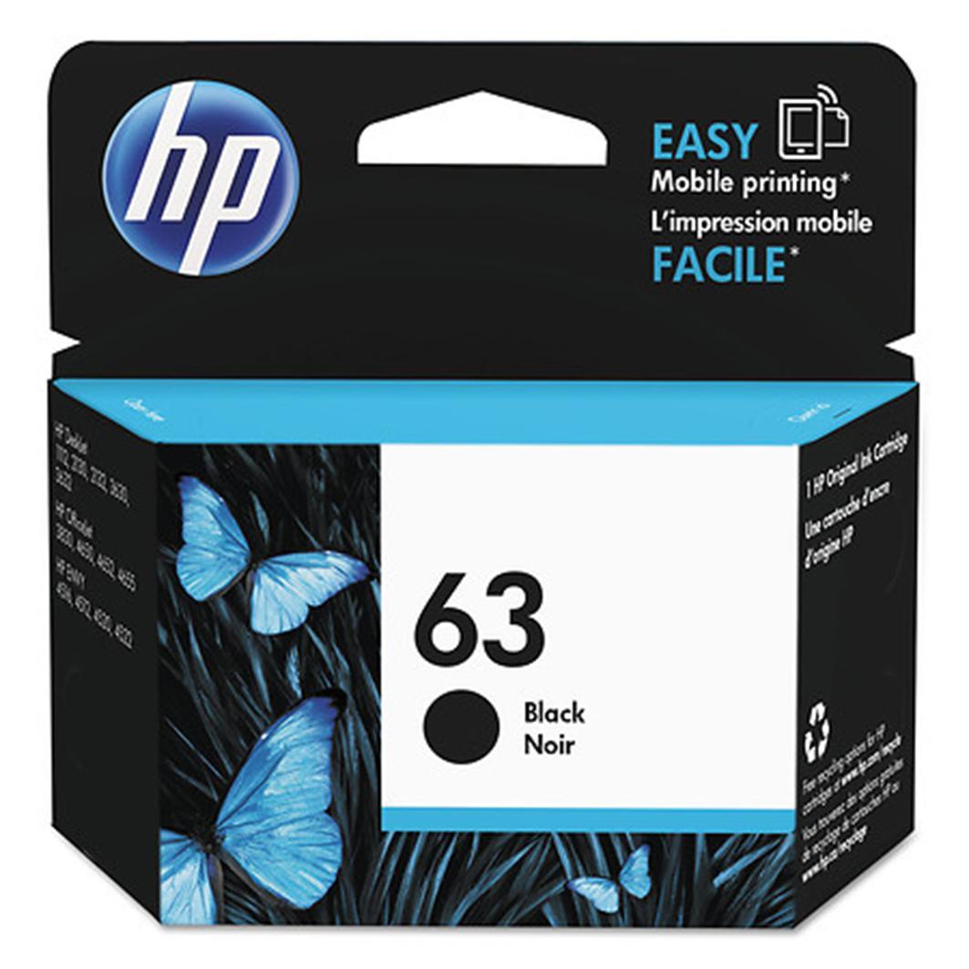 Refurbished HP 63 Ink Cartridges, Up to 2x More Prints with Original HP