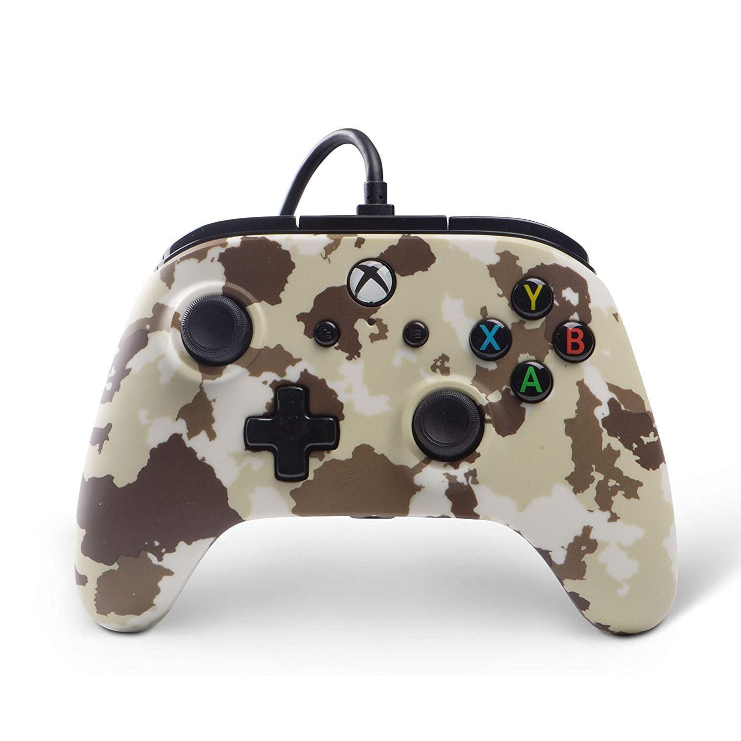 Refurbished Xbox One Wired Controller Power A Sandstorm Camo Back