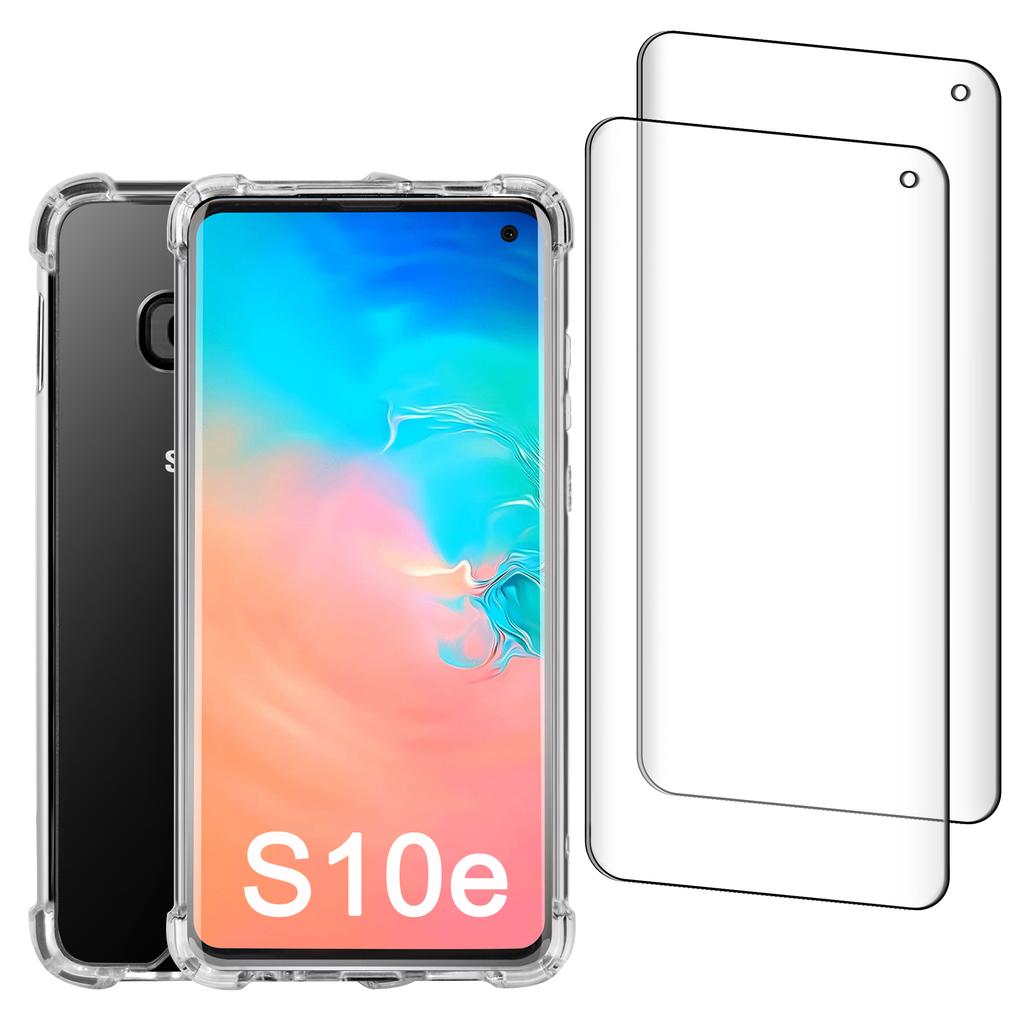 Case Galaxy S10e and 2 protective screens Recycled plastic