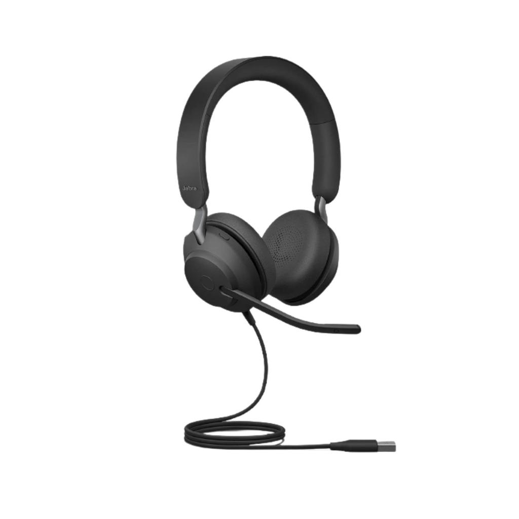 Jabra Evolve2 Noise cancelling Headphone with microphone Black Back