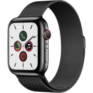Apple Watch Series 5 (GPS + Cellular) 44mm Space Black Stainless Steel Case with Space Black Milanese Loop