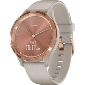 Garmin - vívomove 3S Hybrid Smartwatch 39mm - Rose Gold With Light Sand Case And Silicone Band
