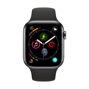 Apple Watch (Series 4) 44mm - Space Black Stainless Steel - Black Sport Band