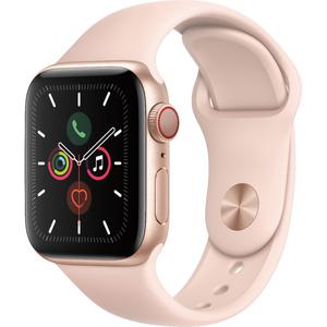 Apple Watch (Series 5) September 2019 40 mm - Aluminum Rose Gold - Sand Sport Band Pink Sand