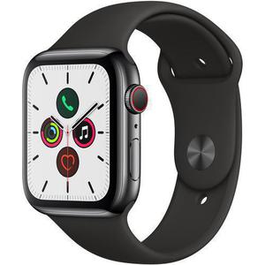 Apple Watch (Series 5) 44mm - Space Grey Stainless Steel - Black Sport Loop
