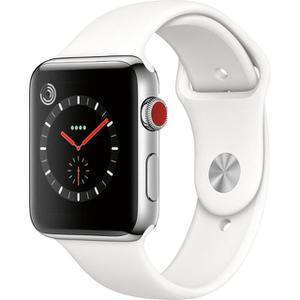 Apple Watch Series 3 (GPS + LTE) - 42mm Aluminium Case with White Sport Band