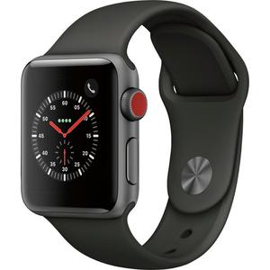 Apple Watch (Series 3) 38mm - Space Gray Aluminum Case - Gray Sport Band