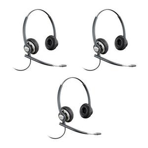 Plantronics Encore Pro HW720 Corded Stereo Headset 3Pack with Microphone - Black