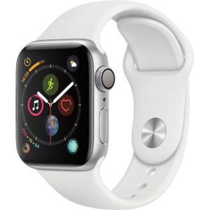 Apple Watch (Series 4) 40 mm - Aluminum Silver - White Sport Band