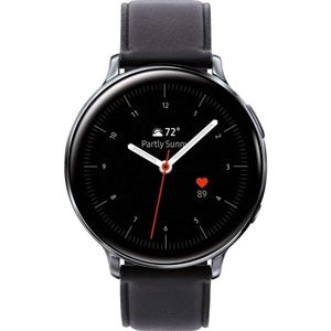 Watch Heart Rate Monitor GPS Galaxy Watch Active2 Sm-r835u 40 mm - Stainless Steel Silver - Leather Black Strap