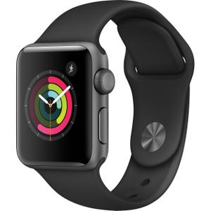 Apple Watch Series 2 38mm Space Gray Aluminum Case Black Sport Band