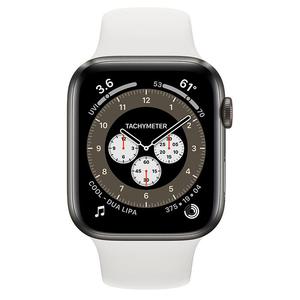 Apple Watch (Series 5) September 2019 40 mm - Titanium Black - Sport Band Silver