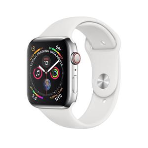 Apple Watch (Series 4) September 2018 44 mm - Aluminum Silver - Sport White